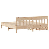 Bed frame without mattress 180x200 cm solid pine wood