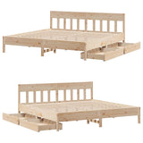 Bed frame without mattress 180x200 cm solid pine wood