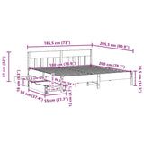 Bed frame without mattress brown wax 180x200cm solid pine wood