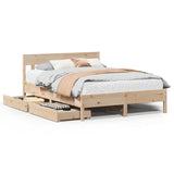 Bed frame without mattress 160x200 cm solid pine wood