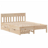 Bed frame without mattress 160x200 cm solid pine wood