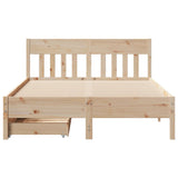 Bed frame without mattress 160x200 cm solid pine wood