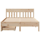 Bed frame without mattress 140x200 cm solid pine wood