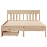 Cadre de lit sans matelas 120x200 cm bois de pin massif