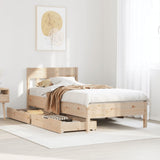 Cadre de lit sans matelas 100x200 cm bois massif de pin