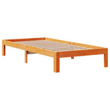 Cadre de lit avec tiroirs sans matelas cire marron 75x190 cm