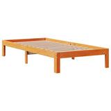 Cadre de lit avec tiroirs sans matelas cire marron 90x190 cm