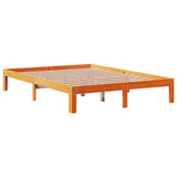 Cadre de lit avec tiroirs sans matelas cire marron 135x190 cm