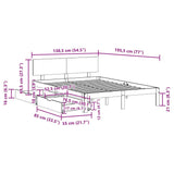 Bettgestell mit Schubladen ohne Matratze weiß 135x190 cm