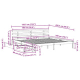 Bettgestell mit Schubladen ohne Matratze weiß 180x200 cm