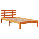 Cadre de lit avec tiroirs sans matelas cire marron 90x190 cm