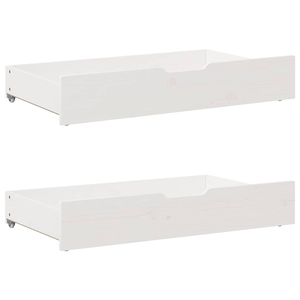 Cadre de lit enfants avec tiroirs sans matelas 90x200 cm bois