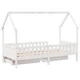 Cadre de lit enfants avec tiroirs sans matelas 80x200 cm bois