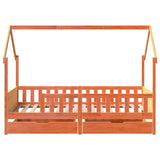 Cadre de lit enfants avec tiroirs sans matelas 90x190 cm bois