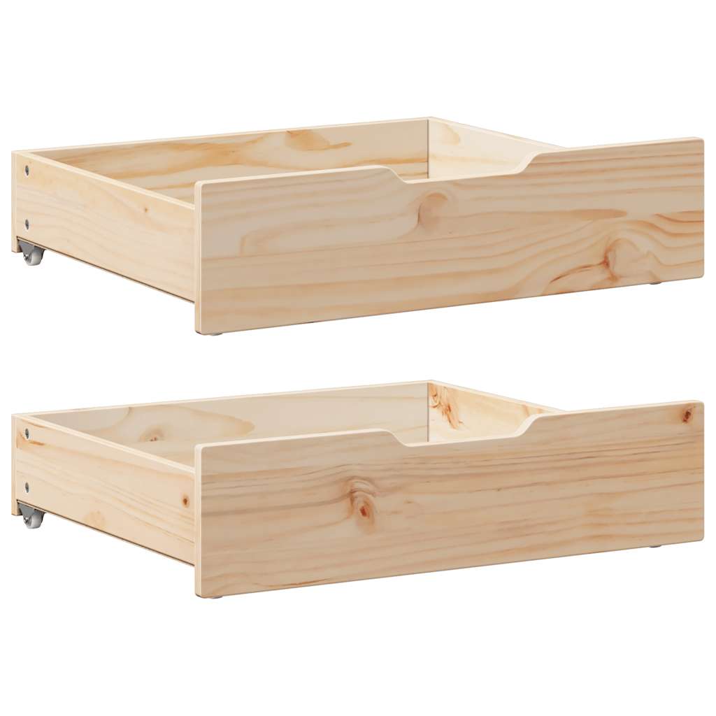 Cadre de lit enfant avec tiroirs sans matelas 80x160 cm bois