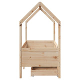 Cadre de lit enfant avec tiroirs sans matelas 80x160 cm bois