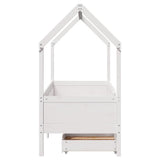 Cadre de lit enfant avec tiroirs sans matelas 80x160 cm bois