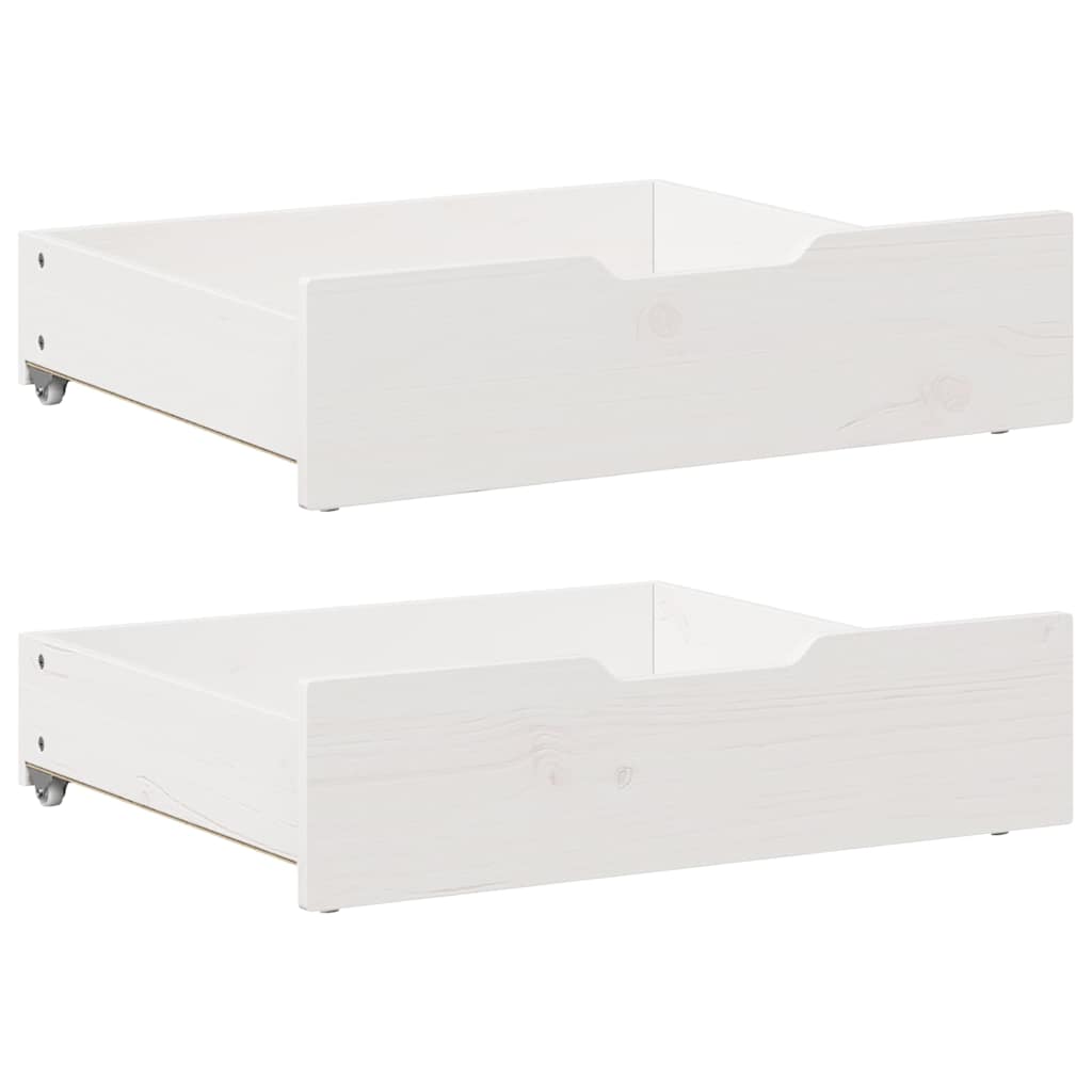 Cadre de lit enfant avec tiroirs sans matelas 70x140 cm bois