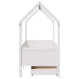 Cadre de lit enfant avec tiroirs sans matelas 70x140 cm bois