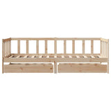 Day bed with drawers without mattress 90x190 cm solid wood