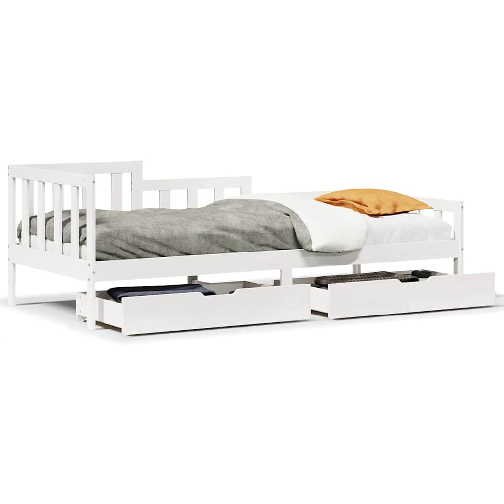 Day bed with drawers without mattress 90x190 cm solid wood