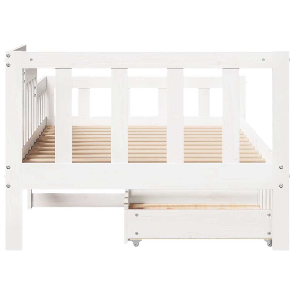 Lit de jour avec tiroirs sans matelas 90x190 cm bois massif