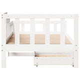 Day bed with drawers without mattress 90x190 cm solid wood