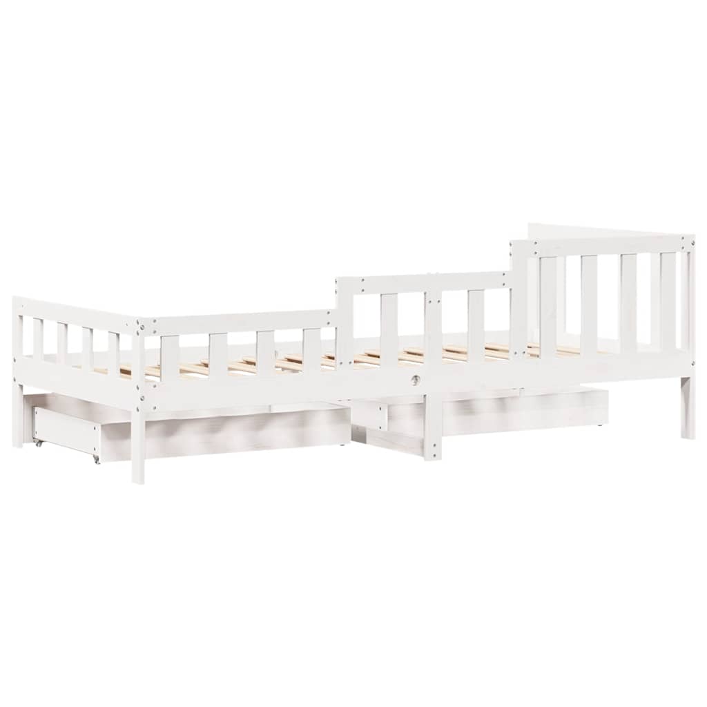 Lit de jour avec tiroirs sans matelas 90x190 cm bois massif