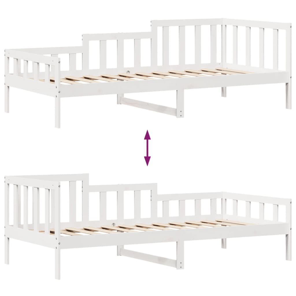 Lit de jour avec tiroirs sans matelas 90x190 cm bois massif