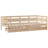 Day bed with drawers without mattress 90x190 cm solid wood