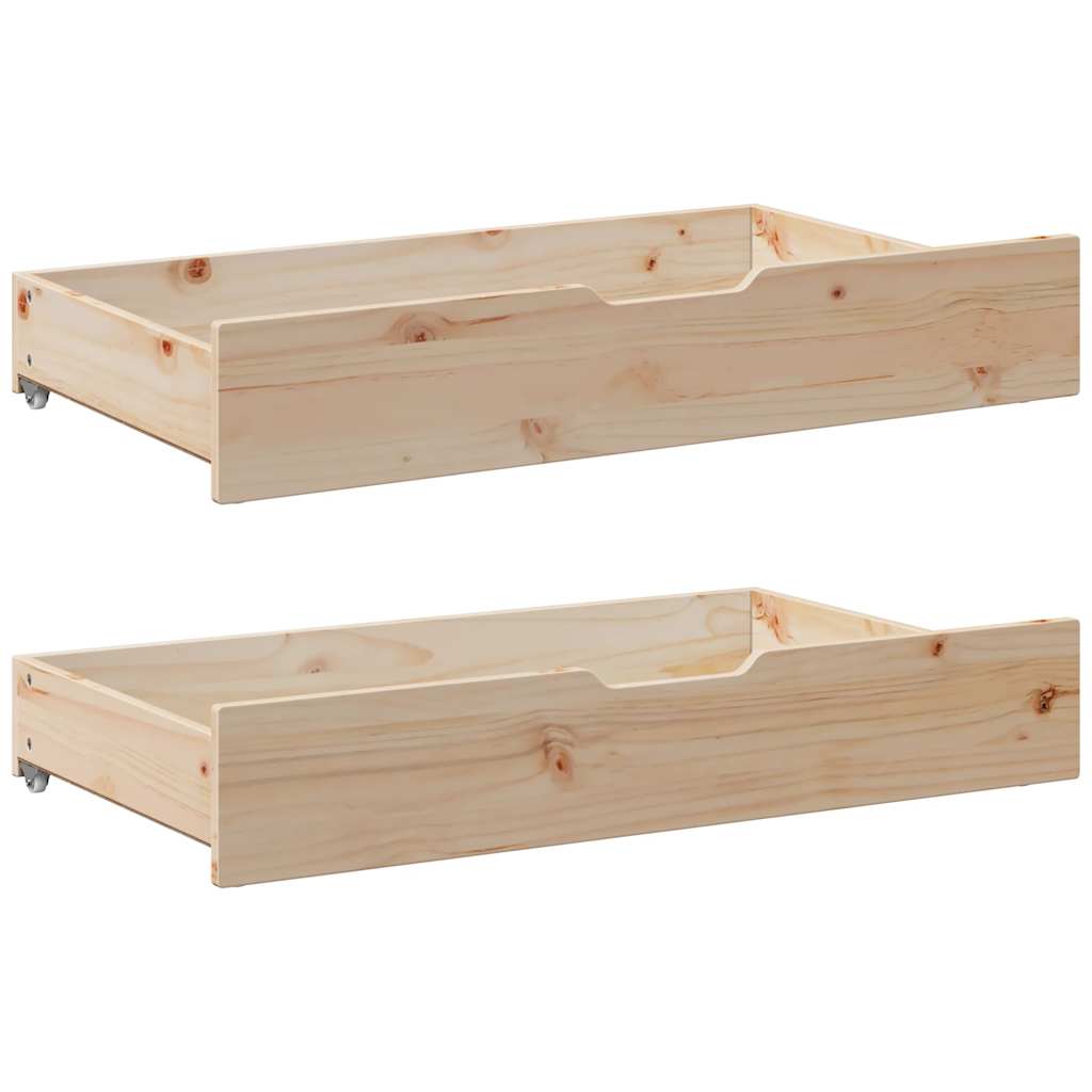 Lit de jour avec tiroirs sans matelas 90x190 cm bois massif