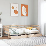 Day bed with drawers without mattress 90x190 cm solid wood