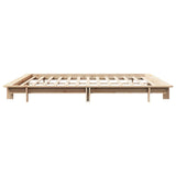 Bed frame without mattress 200x200 cm solid pine wood