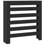 Black radiator cover 78x20x82 cm engineered wood