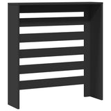 Black radiator cover 78x20x82 cm engineered wood