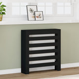 Black radiator cover 78x20x82 cm engineered wood