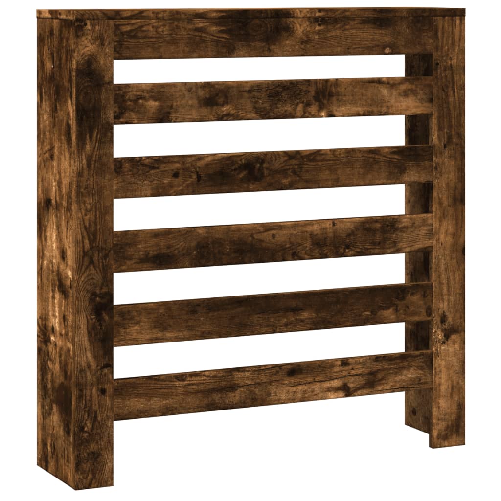 Cache-radiateur chêne fumé 78x20x82 cm bois d'ingénierie