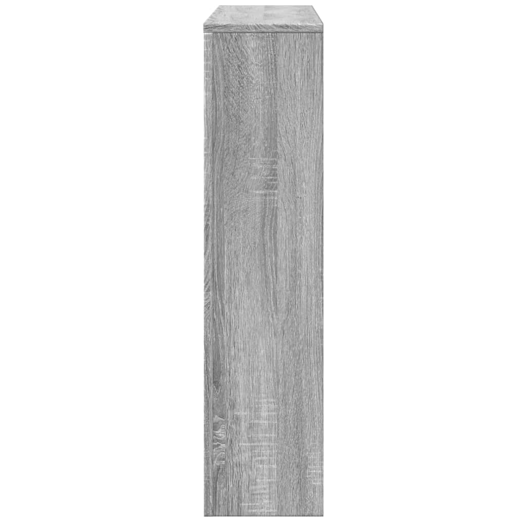 Cache-radiateur sonoma gris 175x20x82 cm bois d'ingénierie