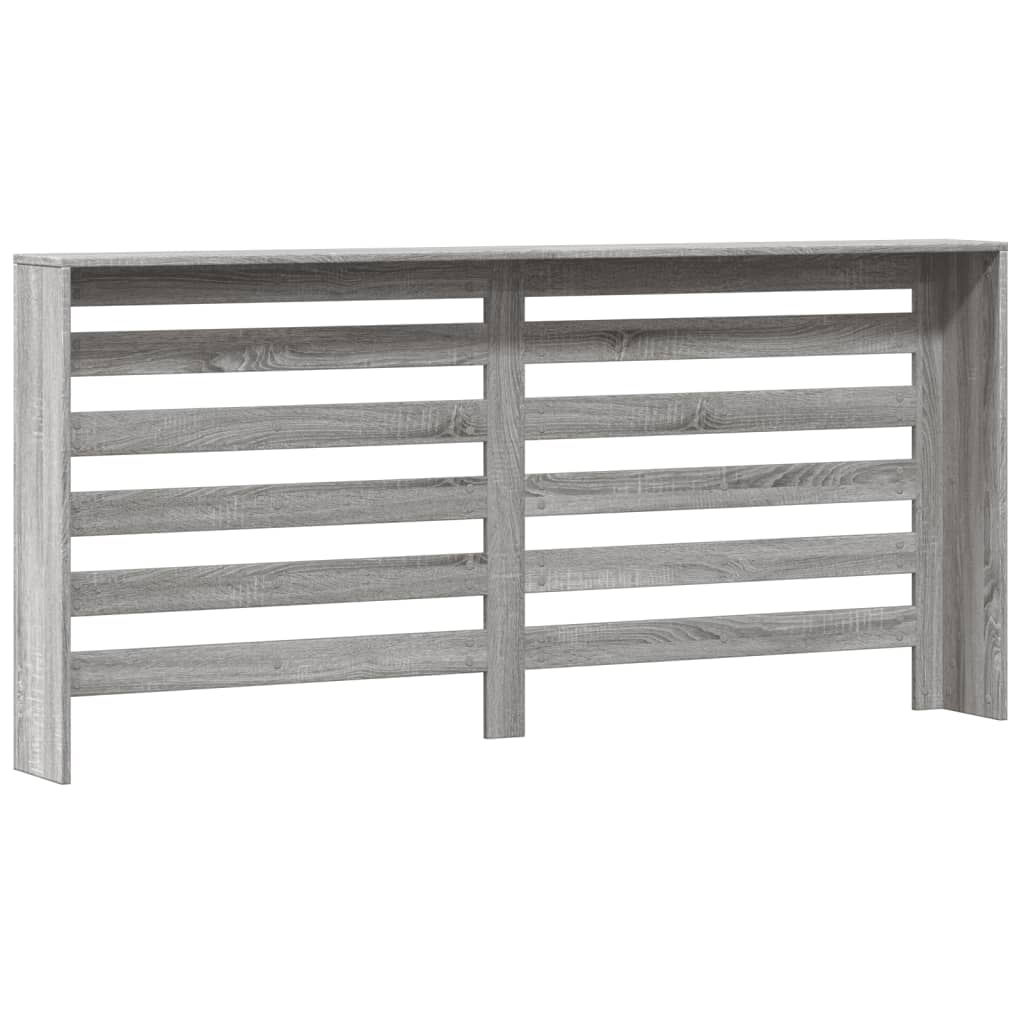 Cache-radiateur sonoma gris 175x20x82 cm bois d'ingénierie