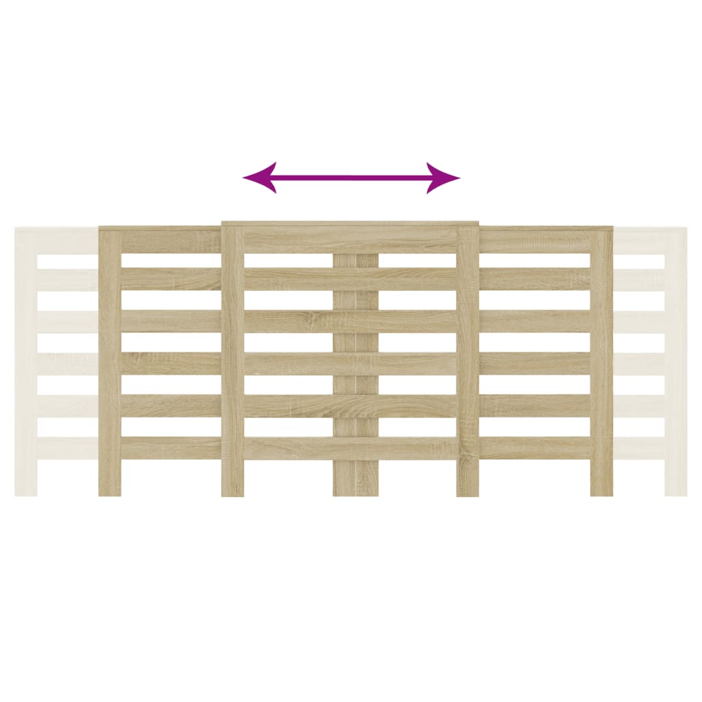 Cache-radiateur chêne sonoma 205x21,5x83,5 cm bois d'ingénierie