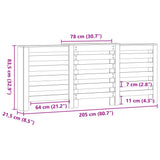 Cache-radiateur chêne sonoma 205x21,5x83,5 cm bois d'ingénierie