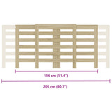 Cache-radiateur chêne sonoma 205x21,5x83,5 cm bois d'ingénierie