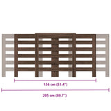 Cache-radiateur chêne marron 205x21,5x83,5 cm bois d'ingénierie