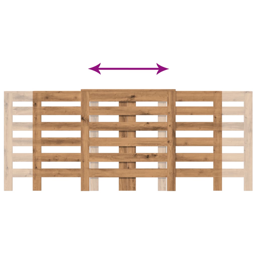 Handgefertigte Heizkörperabdeckung aus Eiche, 205 x 21,5 x 83,5 cm