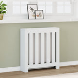 White radiator cover 78x20x82 cm engineered wood