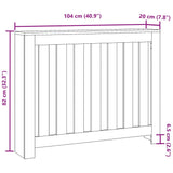 Cache-radiateur sonoma gris 104x20x82 cm bois d'ingénierie