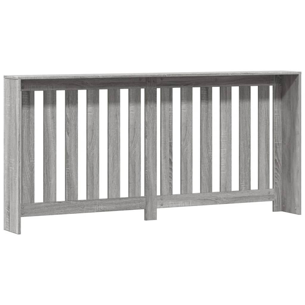 Cache-radiateur sonoma gris 175x20x82 cm bois d'ingénierie