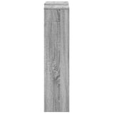 Cache-radiateur sonoma gris 205x21,5x83,5 cm bois d'ingénierie