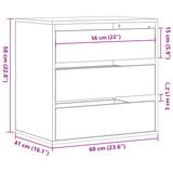 Commode d'angle blanc 60x41x58 cm bois d'ingénierie