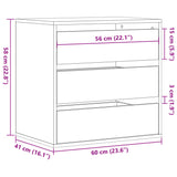 Commode d'angle chêne sonoma 60x41x58 cm bois d'ingénierie